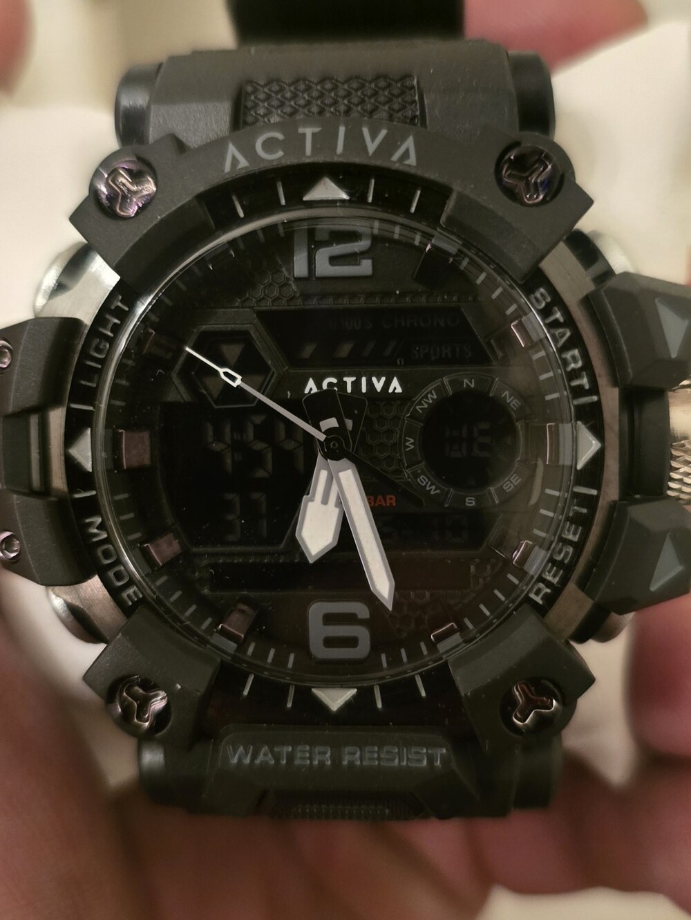 ACTIVA Black Sport Digital-Analog Watch